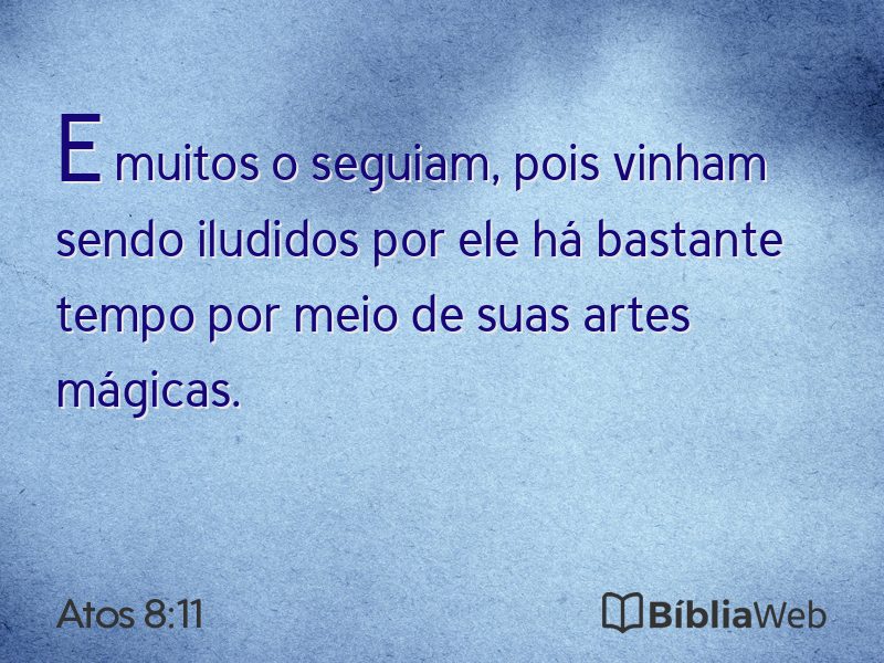 Atos 8:11 em imagem para compartilhar
