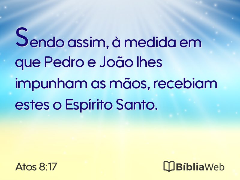 Atos 8:17 em imagem para compartilhar