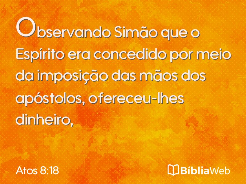 Atos 8:18 em imagem para compartilhar