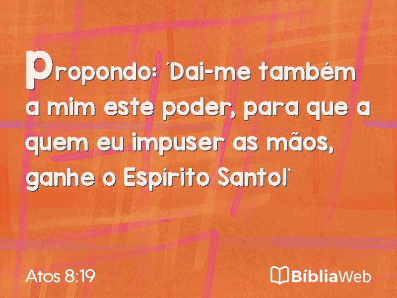 Atos 8:19 em imagem para compartilhar
