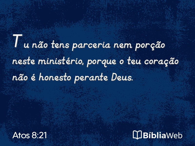Atos 8:21 em imagem para compartilhar