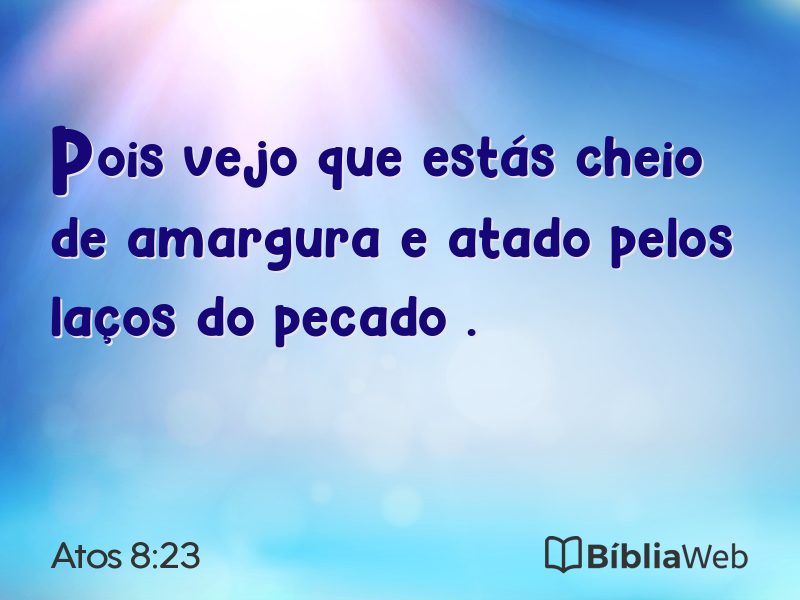 Atos 8:23 em imagem para compartilhar