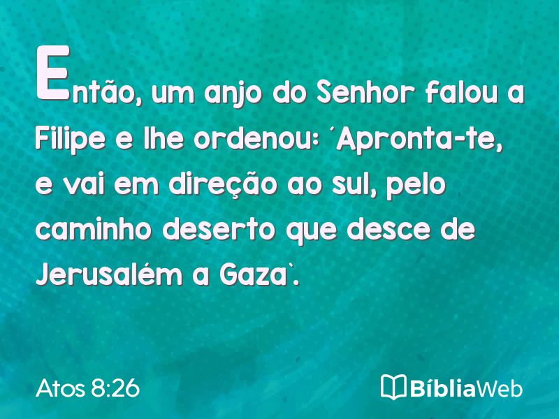 Atos 8:26 em imagem para compartilhar