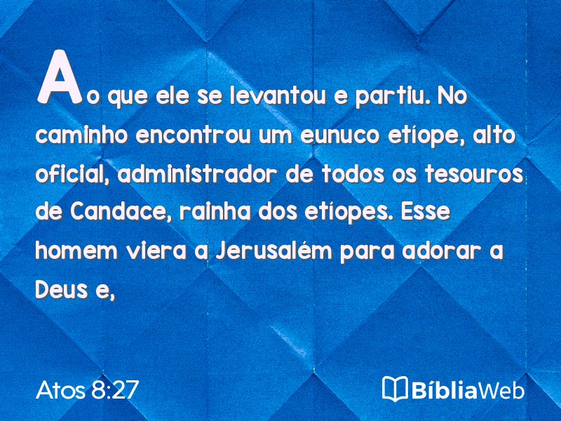 Atos 8:27 em imagem para compartilhar
