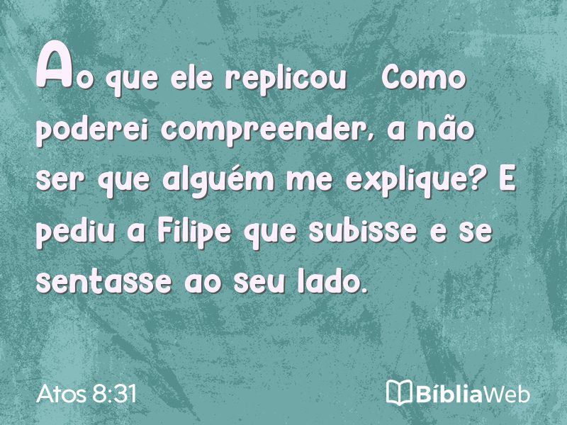 Atos 8:31 em imagem para compartilhar