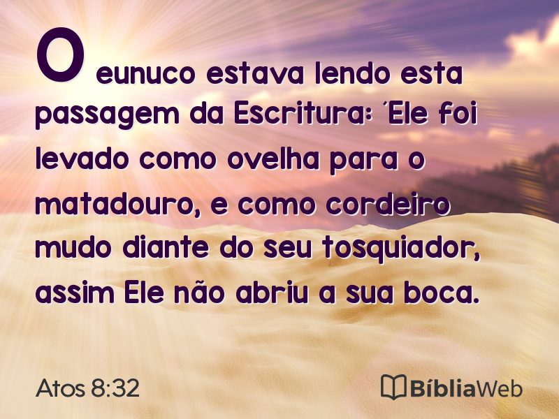 Atos 8:32 em imagem para compartilhar