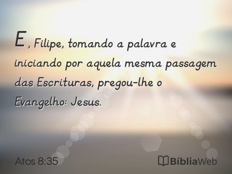 Atos 8:35 em imagem para compartilhar