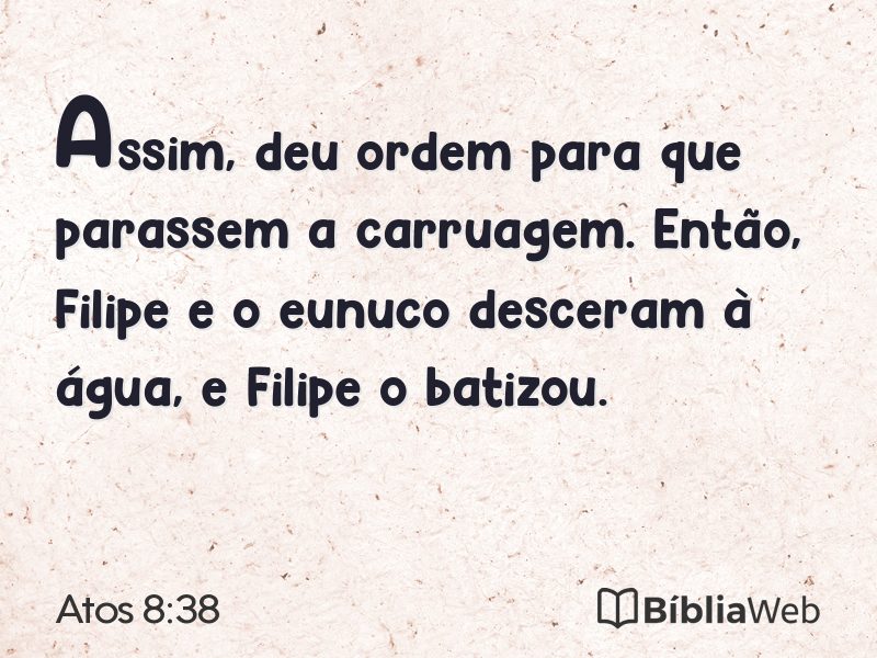Atos 8:38 em imagem para compartilhar