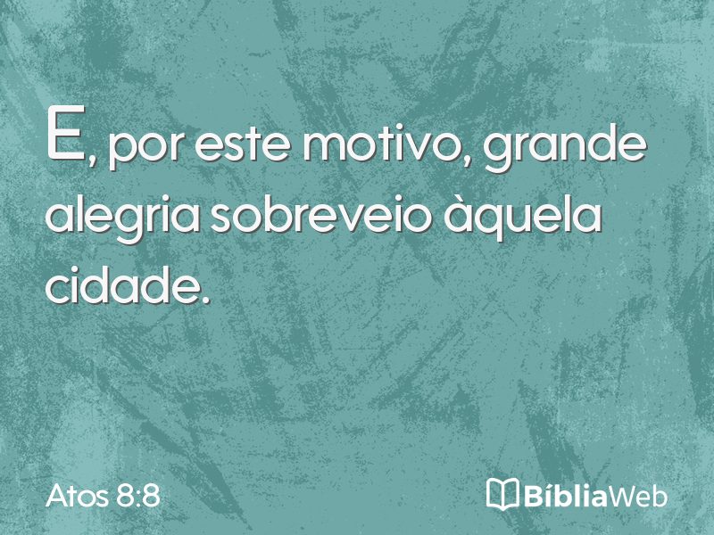 Atos 8:8 em imagem para compartilhar