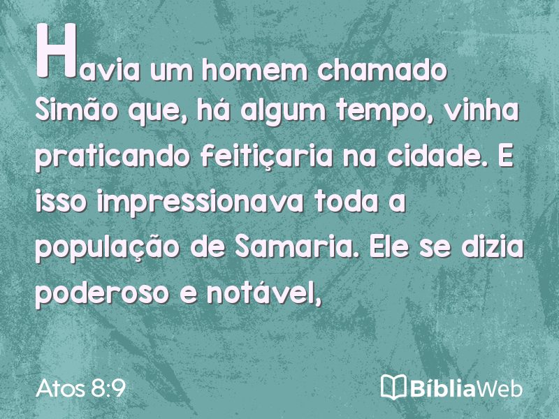 Atos 8:9 em imagem para compartilhar