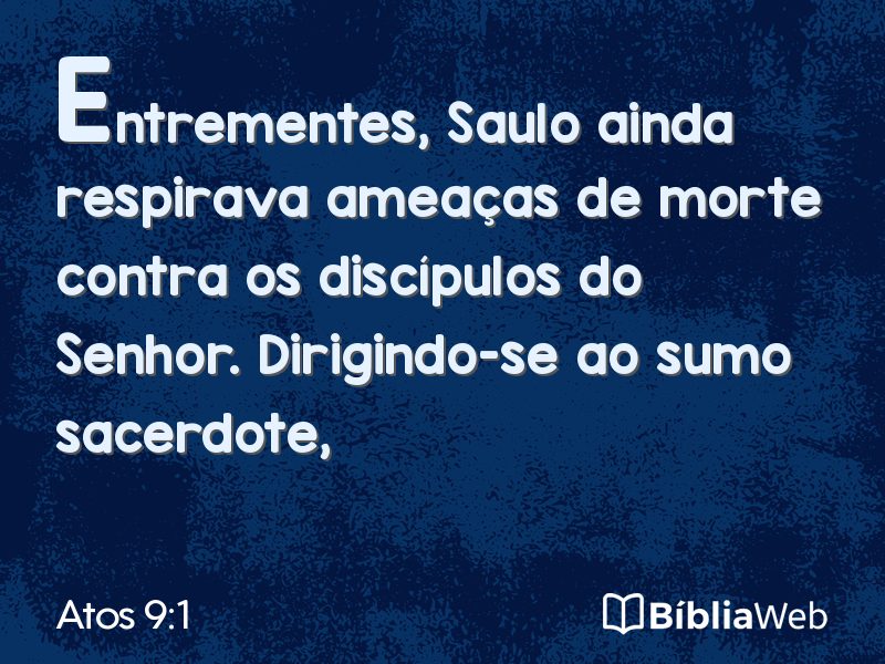 Atos 9:1 em imagem para compartilhar