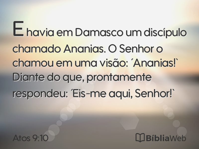 Atos 9:10 em imagem para compartilhar