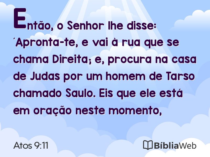 Atos 9:11 em imagem para compartilhar