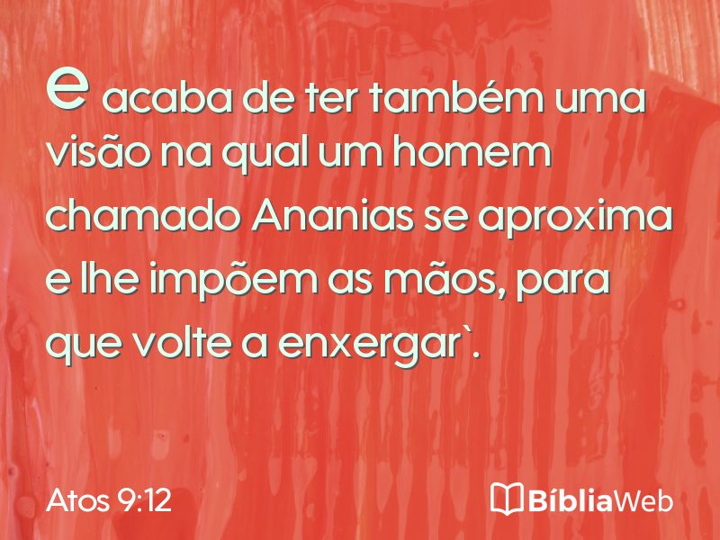 Atos 9:12 em imagem para compartilhar