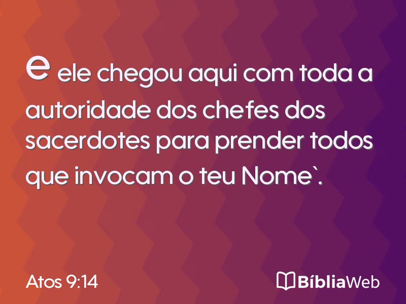 Atos 9:14 em imagem para compartilhar