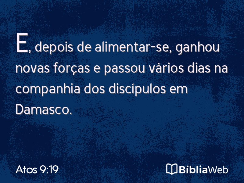 Atos 9:19 em imagem para compartilhar