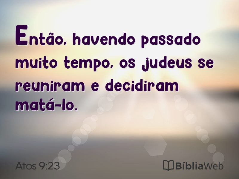 Atos 9:23 em imagem para compartilhar