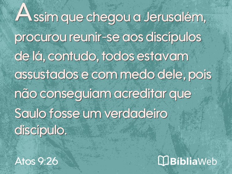 Atos 9:26 em imagem para compartilhar