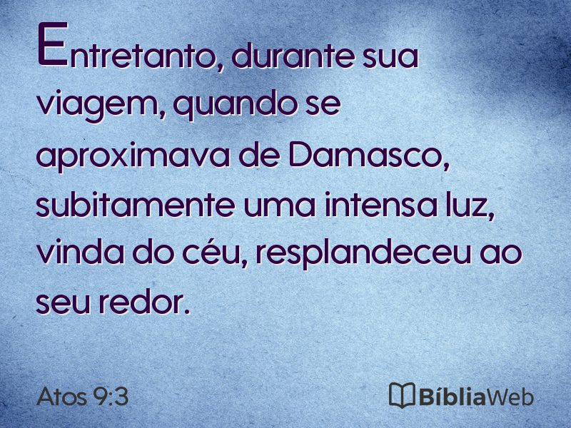 Atos 9:3 em imagem para compartilhar