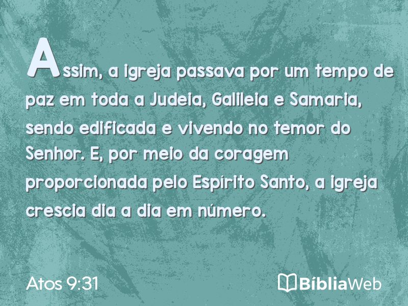 Atos 9:31 em imagem para compartilhar