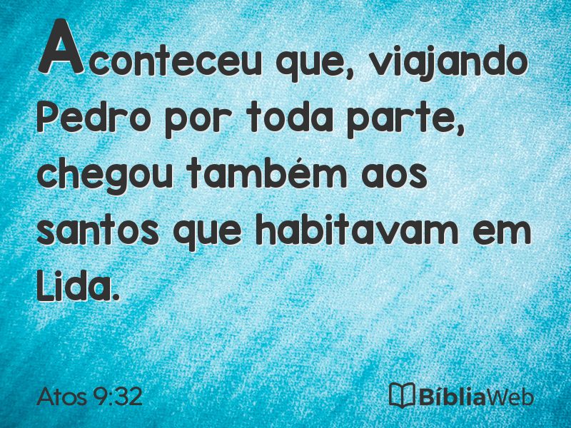 Atos 9:32 em imagem para compartilhar