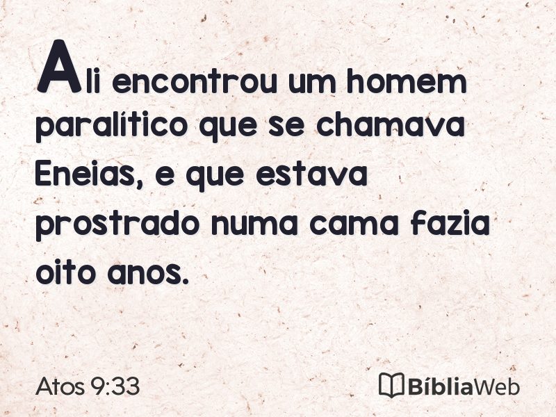 Atos 9:33 em imagem para compartilhar