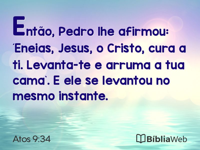 Atos 9:34 em imagem para compartilhar