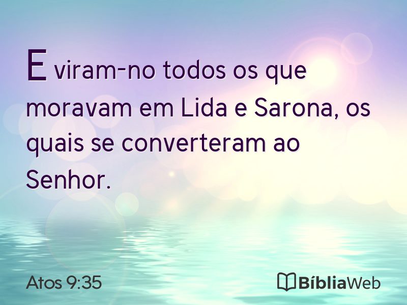 Atos 9:35 em imagem para compartilhar
