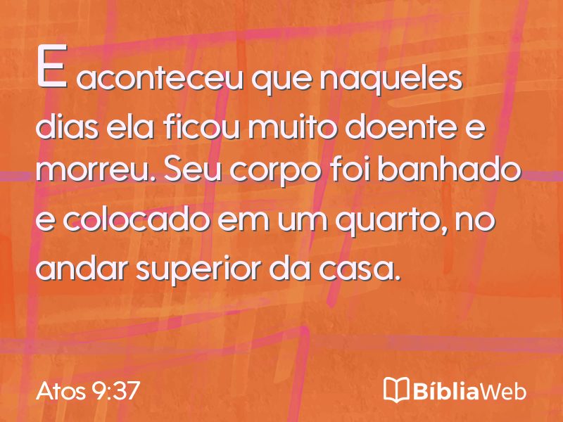 Atos 9:37 em imagem para compartilhar