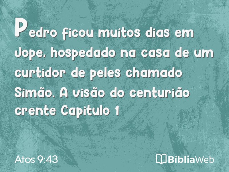 Atos 9:43 em imagem para compartilhar