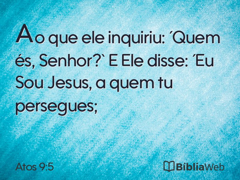 Atos 9:5 em imagem para compartilhar