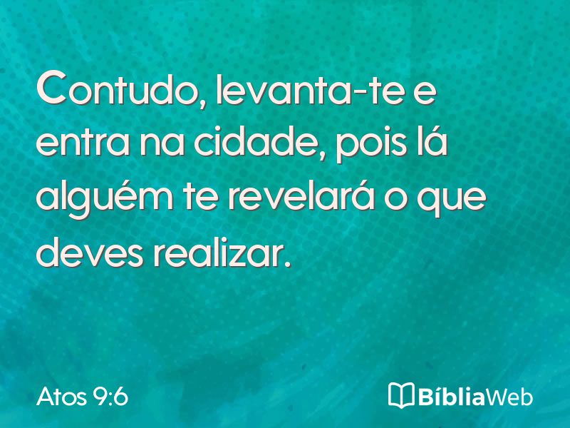 Atos 9:6 em imagem para compartilhar