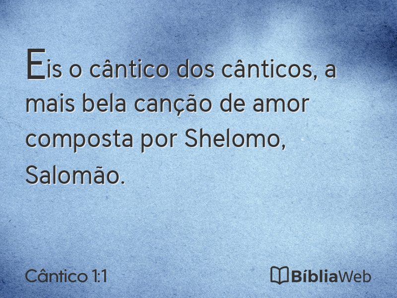 Cântico 1:1 em imagem para compartilhar
