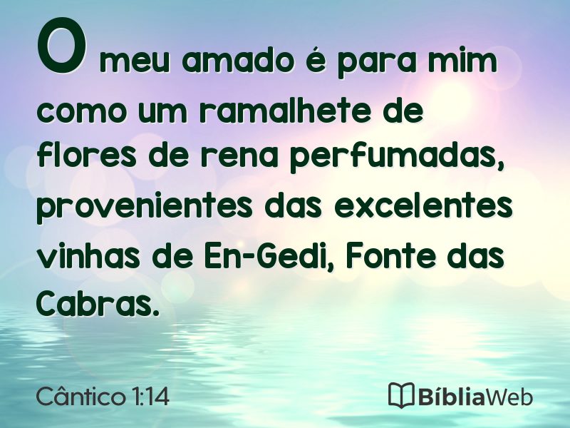 Cântico 1:14 em imagem para compartilhar