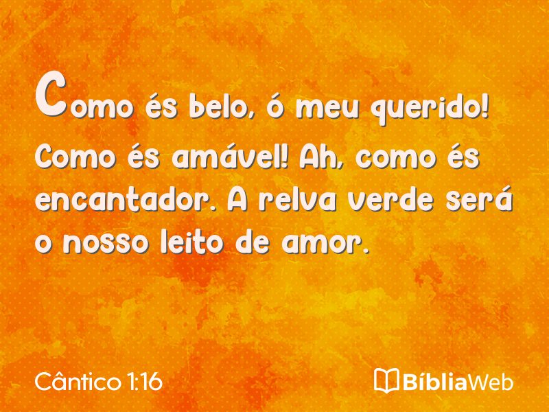 Cântico 1:16 em imagem para compartilhar