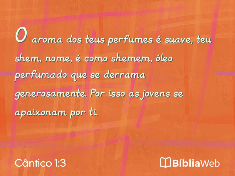 Cântico 1:3 em imagem para compartilhar
