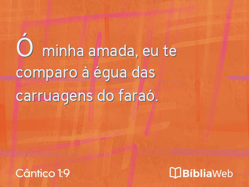 Cântico 1:9 em imagem para compartilhar
