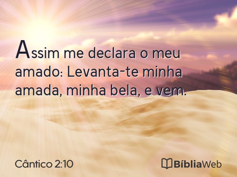 Cântico 2:10 em imagem para compartilhar