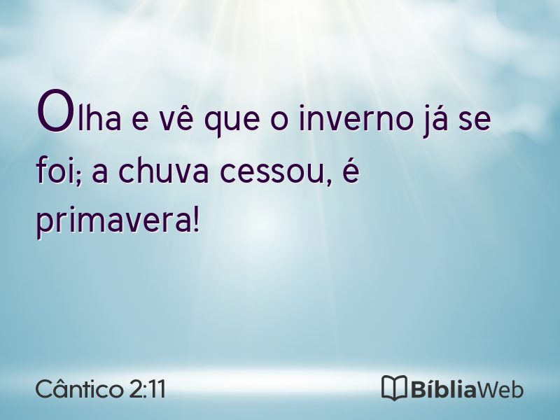 Cântico 2:11 em imagem para compartilhar