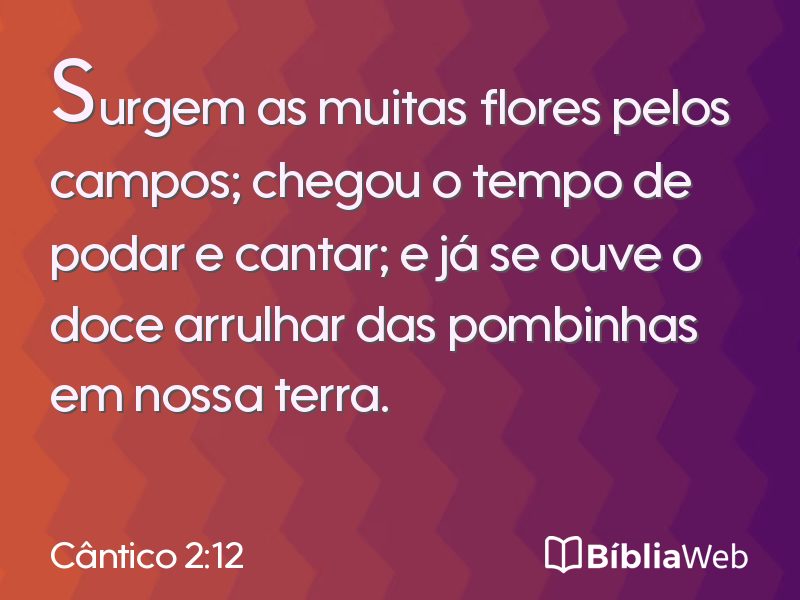 Cântico 2:12 em imagem para compartilhar