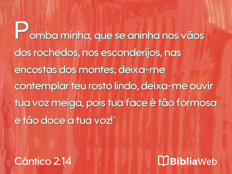 Cântico 2:14 em imagem para compartilhar