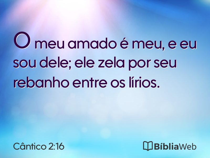 Cântico 2:16 em imagem para compartilhar