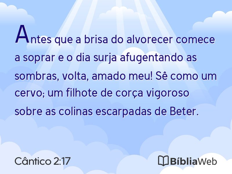 Cântico 2:17 em imagem para compartilhar
