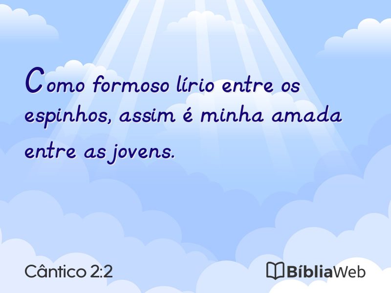 Cântico 2:2 em imagem para compartilhar