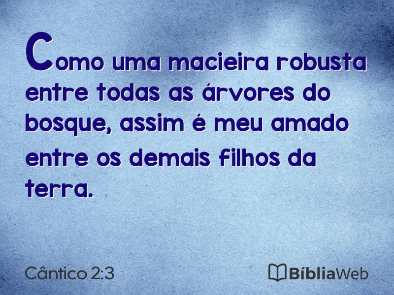 Cântico 2:3 em imagem para compartilhar