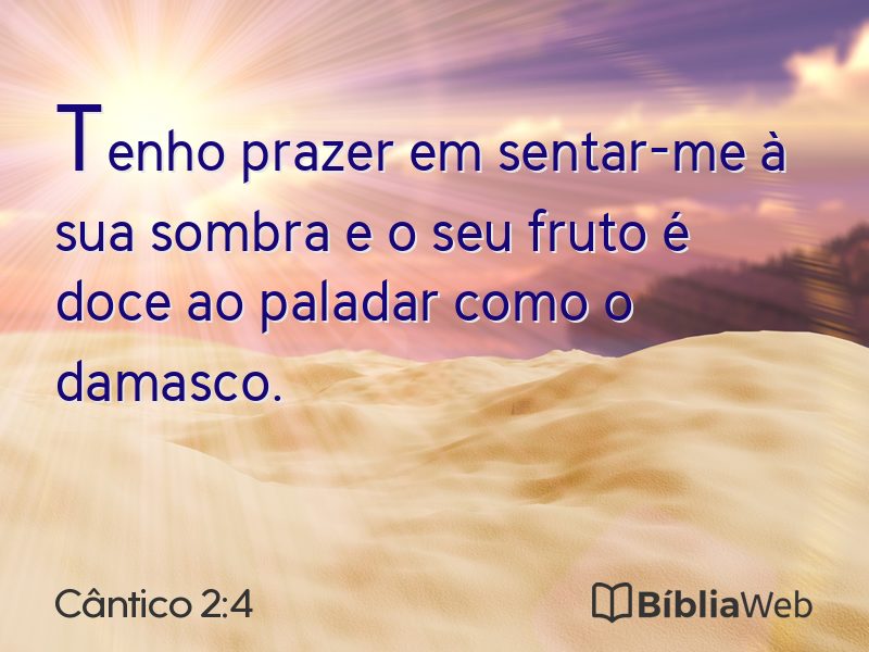 Cântico 2:4 em imagem para compartilhar