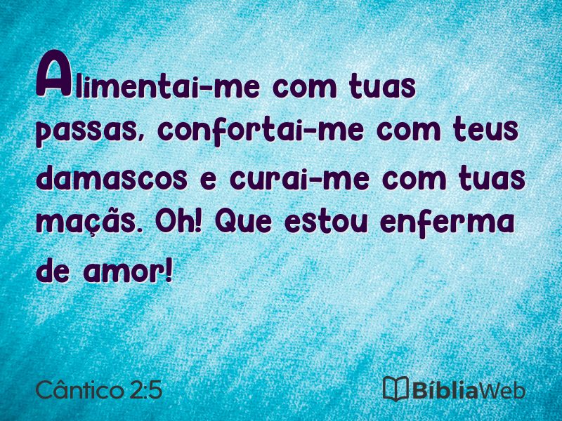 Cântico 2:5 em imagem para compartilhar