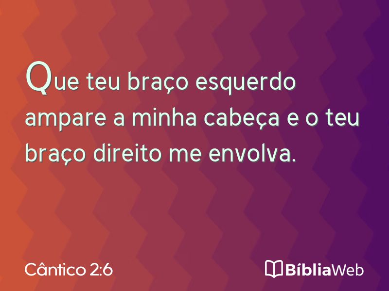 Cântico 2:6 em imagem para compartilhar