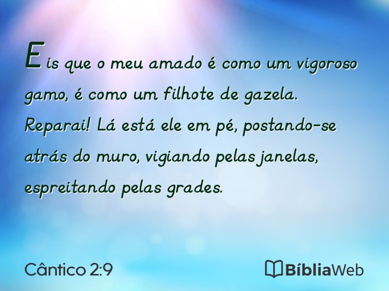 Cântico 2:9 em imagem para compartilhar
