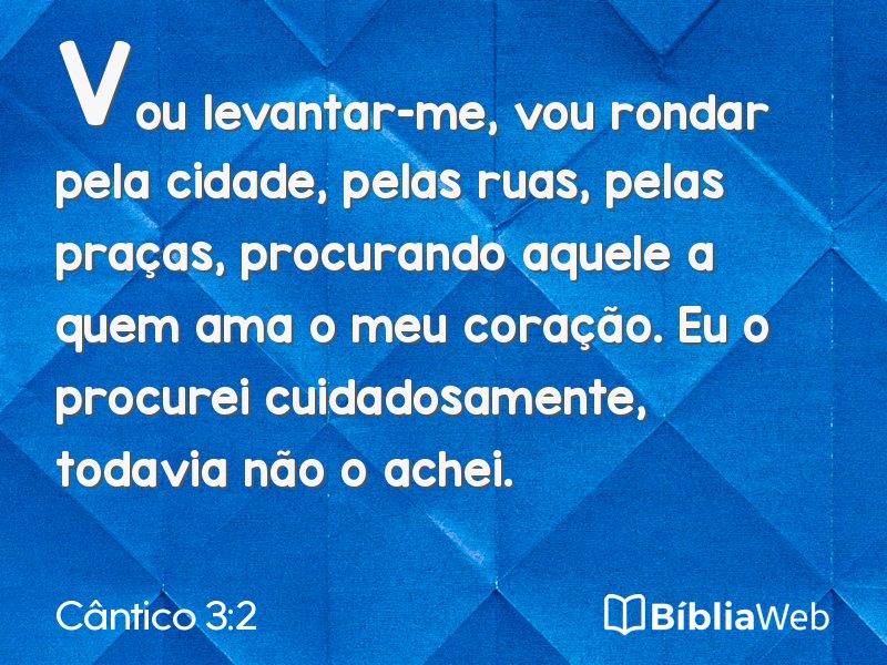 Cântico 3:2 em imagem para compartilhar